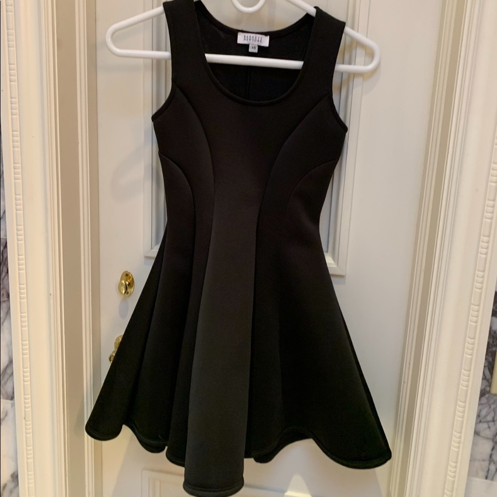 Black Barneys Scuba Flare Dress
